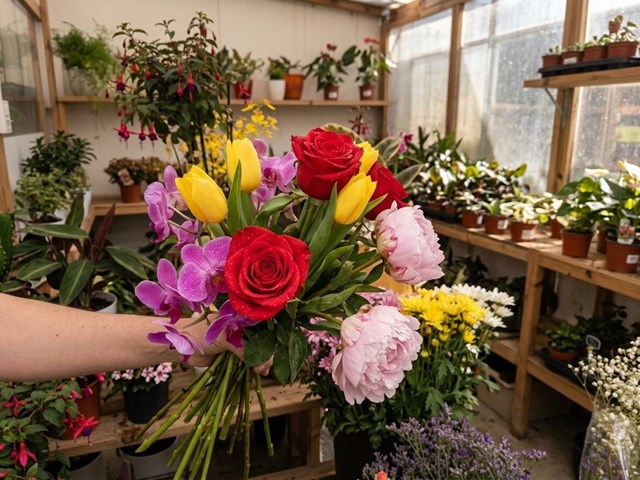 Flores frescas para decoración de hogar en Pontevedra